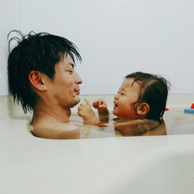 親子で入浴